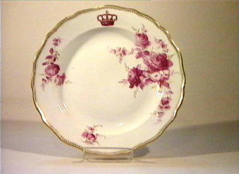 motivi decorativi floreali (piatto) - manifattura di Meissen (sec. XIX)