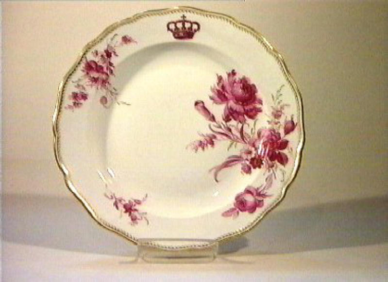 motivi decorativi floreali (piatto) - manifattura di Meissen (sec. XIX)