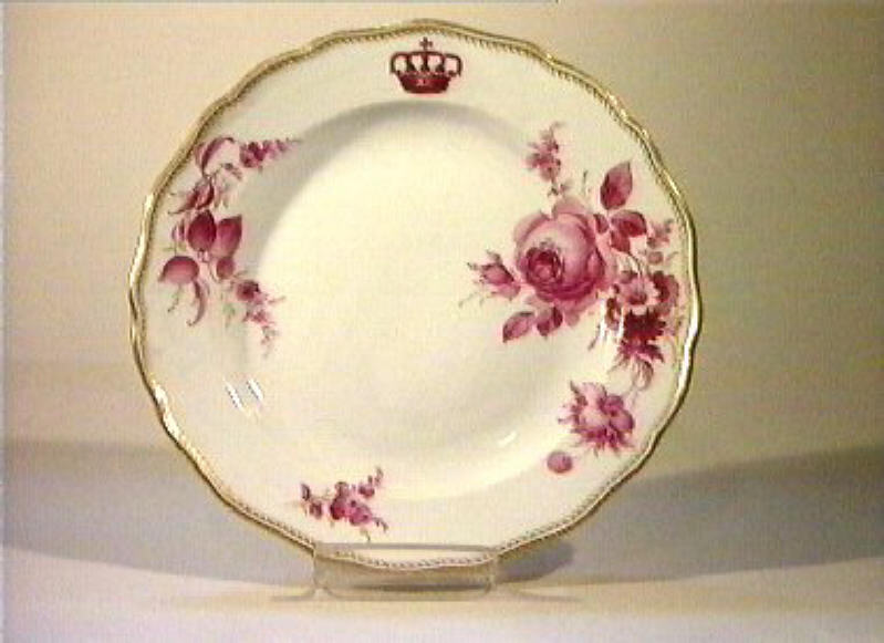 motivi decorativi floreali (piatto) - manifattura di Meissen (sec. XIX)