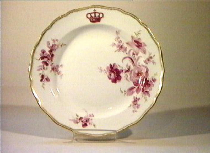 motivi decorativi floreali (piatto) - manifattura di Meissen (sec. XIX)