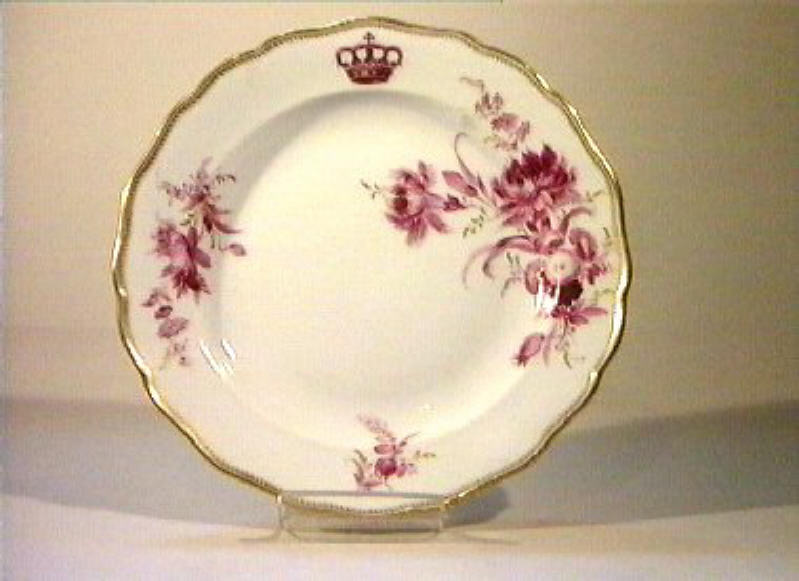 motivi decorativi floreali (piatto) - manifattura di Meissen (sec. XIX)