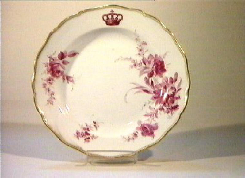 motivi decorativi floreali (piatto) - manifattura di Meissen (sec. XIX)