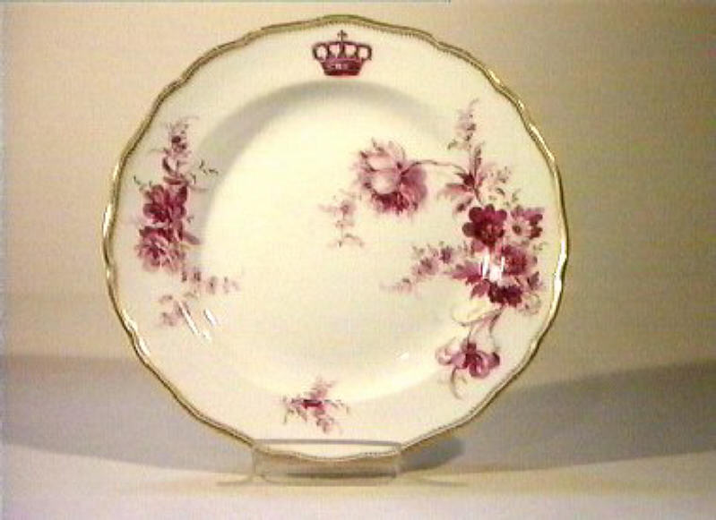 motivi decorativi floreali (piatto) - manifattura di Meissen (sec. XIX)