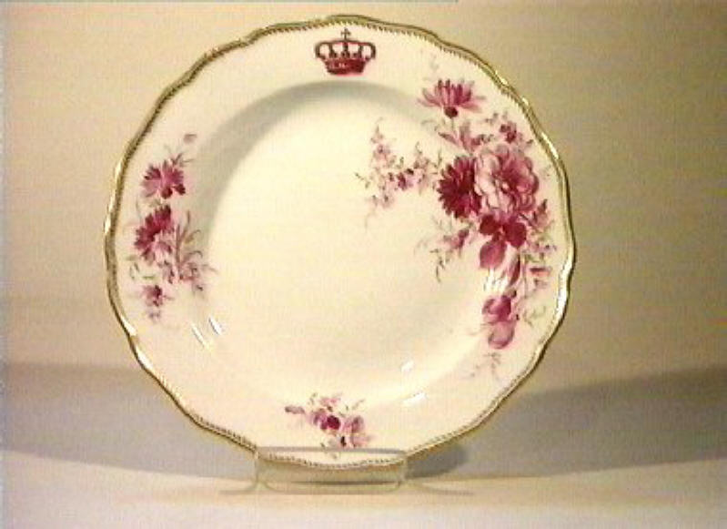 motivi decorativi floreali (piatto) - manifattura di Meissen (sec. XIX)