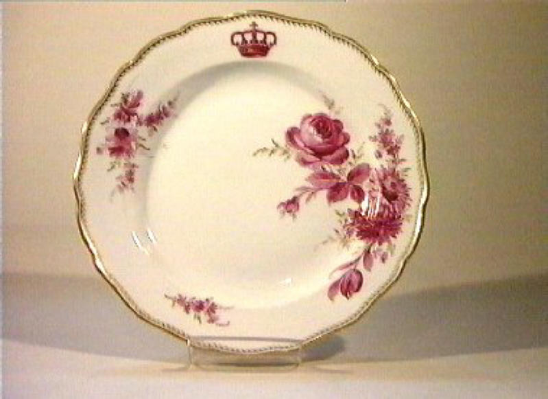 motivi decorativi floreali (piatto) - manifattura di Meissen (sec. XIX)