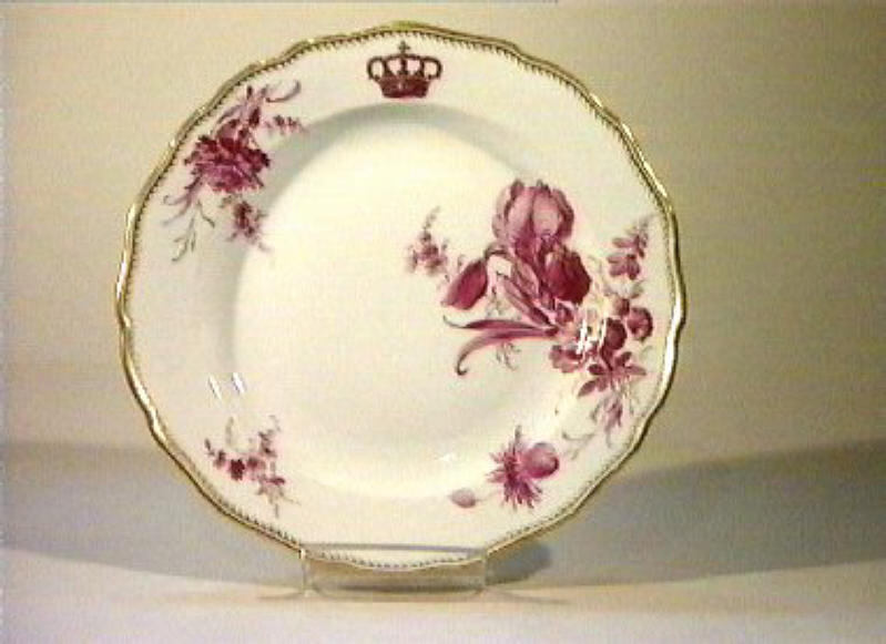 motivi decorativi floreali (piatto) - manifattura di Meissen (sec. XIX)