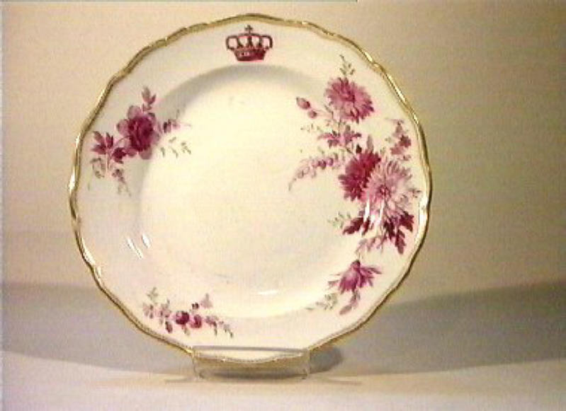 motivi decorativi floreali (piatto) - manifattura di Meissen (sec. XIX)