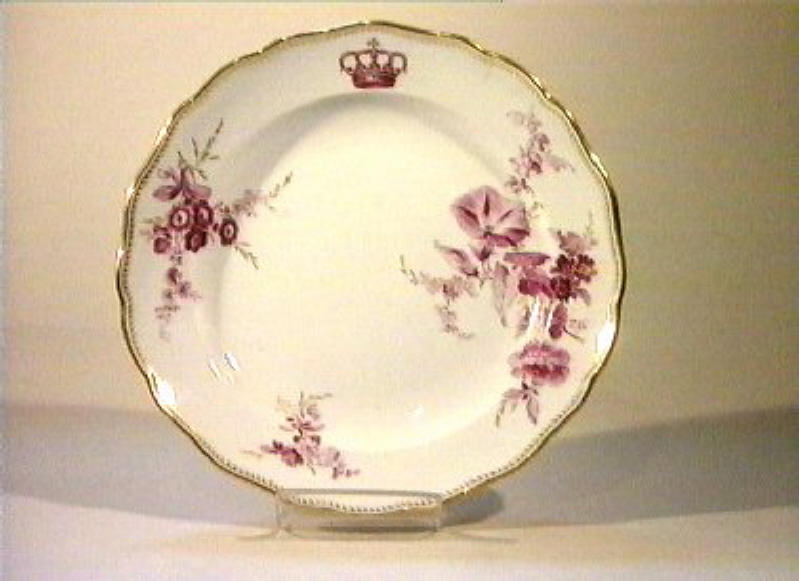 motivi decorativi floreali (piatto) - manifattura di Meissen (sec. XIX)