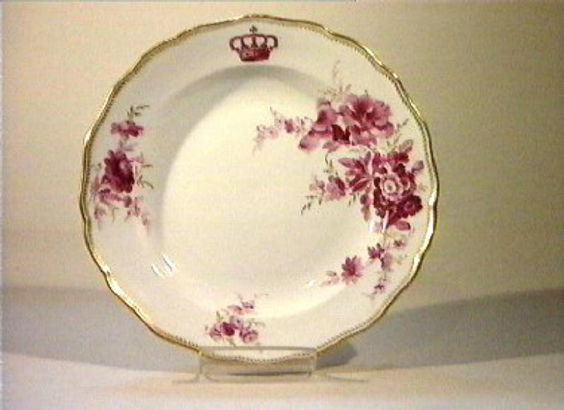 motivi decorativi floreali (piatto) - manifattura di Meissen (sec. XIX)