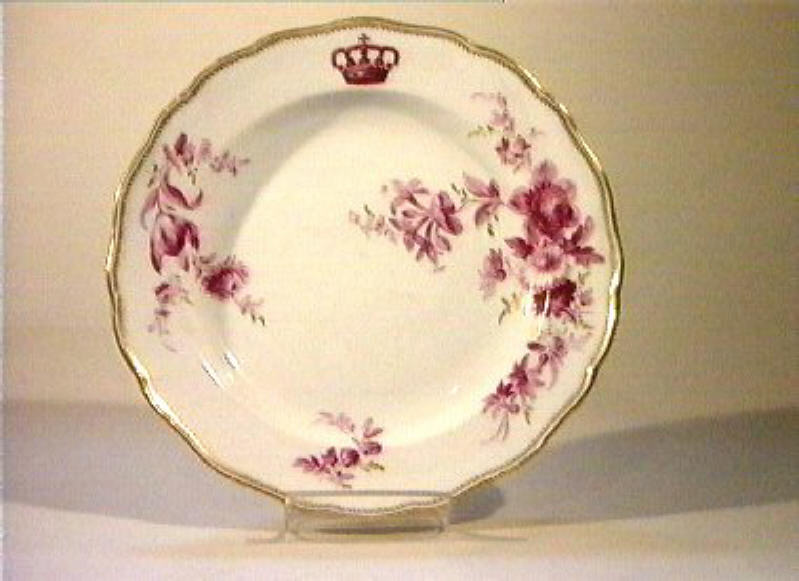 motivi decorativi floreali (piatto) - manifattura di Meissen (sec. XIX)