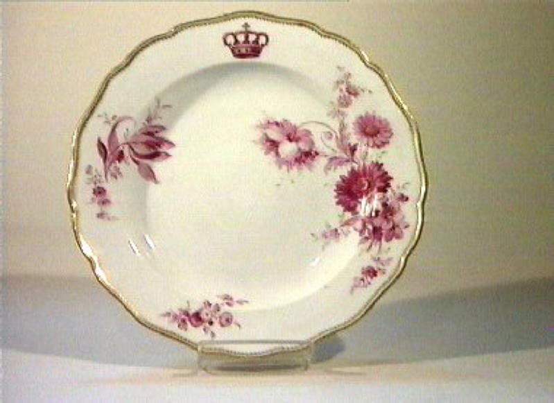 motivi decorativi floreali (piatto) - manifattura di Meissen (sec. XIX)