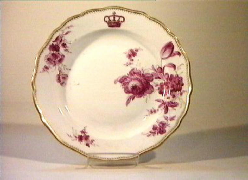 motivi decorativi floreali (piatto) - manifattura di Meissen (sec. XIX)