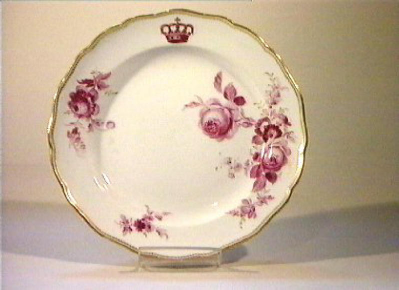 motivi decorativi floreali (piatto) - manifattura di Meissen (sec. XIX)