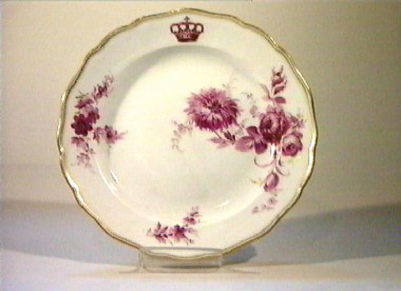 motivi decorativi floreali (piatto) - manifattura di Meissen (sec. XIX)