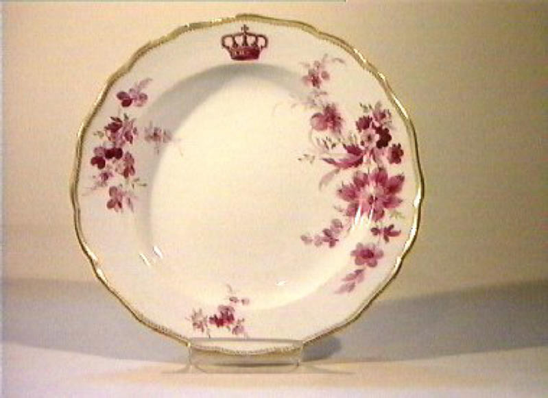 motivi decorativi floreali (piatto) - manifattura di Meissen (sec. XIX)