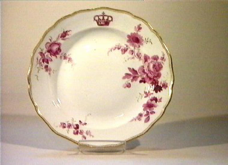 motivi decorativi floreali (piatto) - manifattura di Meissen (sec. XIX)