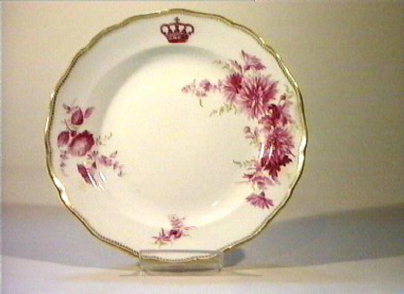 motivi decorativi floreali (piatto) - manifattura di Meissen (sec. XIX)