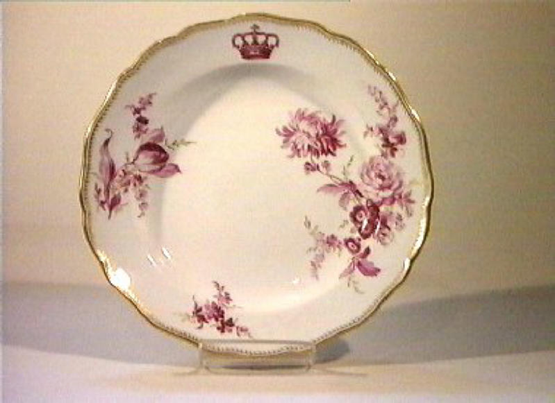 motivi decorativi floreali (piatto) - manifattura di Meissen (sec. XIX)