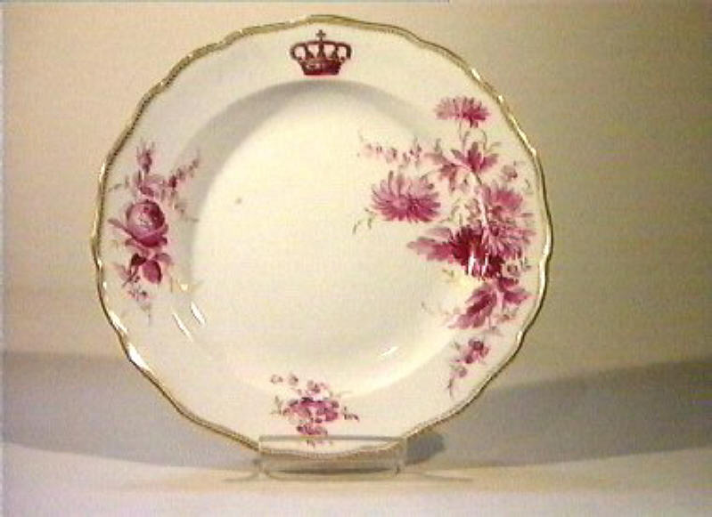 motivi decorativi floreali (piatto) - manifattura di Meissen (sec. XIX)