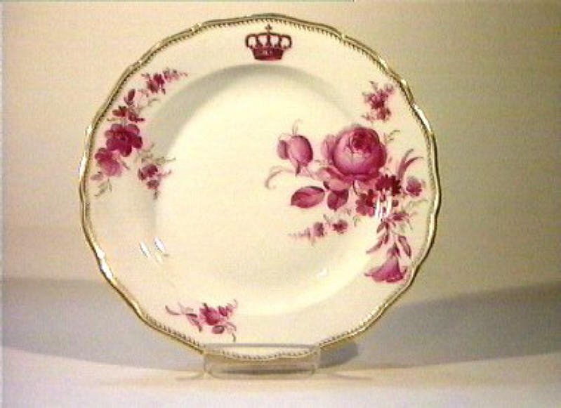 motivi decorativi floreali (piatto) - manifattura di Meissen (sec. XIX)