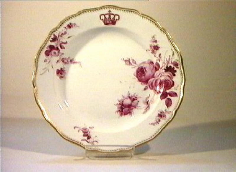 motivi decorativi floreali (piatto) - manifattura di Meissen (sec. XIX)