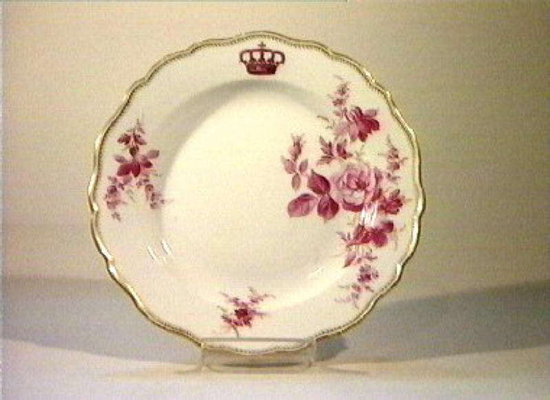 motivi decorativi floreali (piatto) - manifattura di Meissen (sec. XIX)