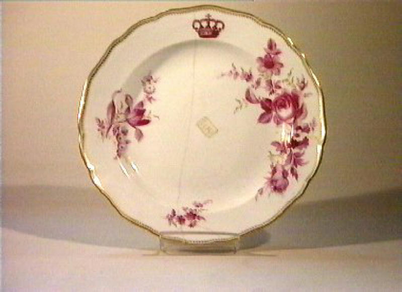 motivi decorativi floreali (piatto) - manifattura di Meissen (sec. XIX)