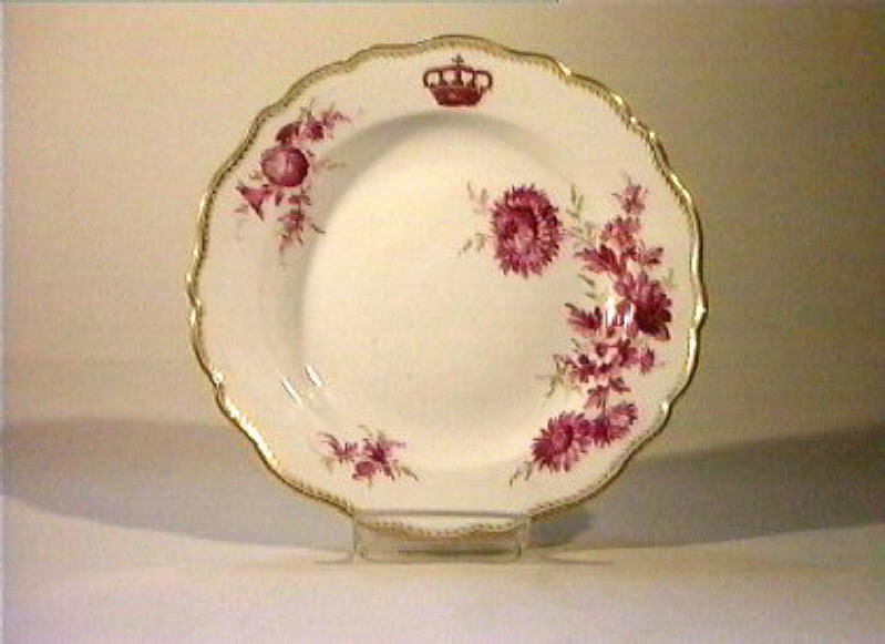 motivi decorativi floreali (piatto) - manifattura di Meissen (sec. XIX)