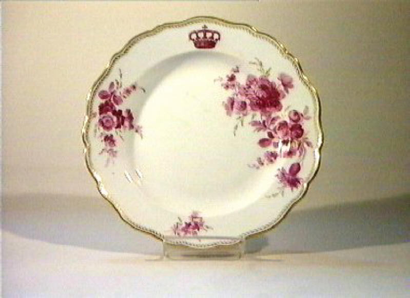 motivi decorativi floreali (piatto) - manifattura di Meissen (sec. XIX)