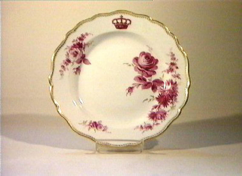 motivi decorativi floreali (piatto) - manifattura di Meissen (sec. XIX)