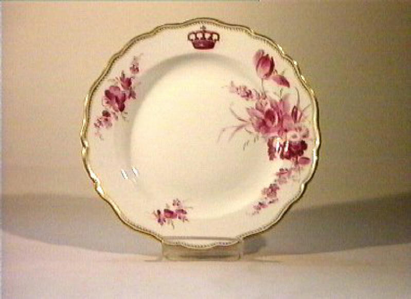 motivi decorativi floreali (piatto) - manifattura di Meissen (sec. XIX)