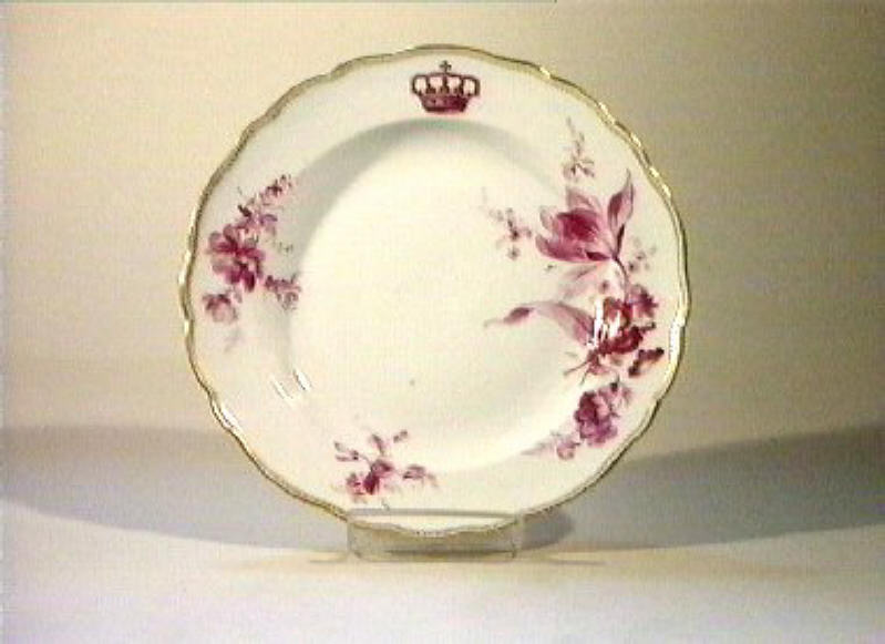 motivi decorativi floreali (piatto) - manifattura di Meissen (sec. XIX)