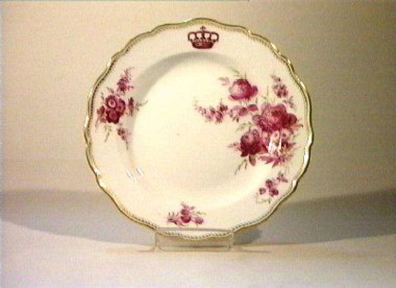 motivi decorativi floreali (piatto) - manifattura di Meissen (sec. XIX)