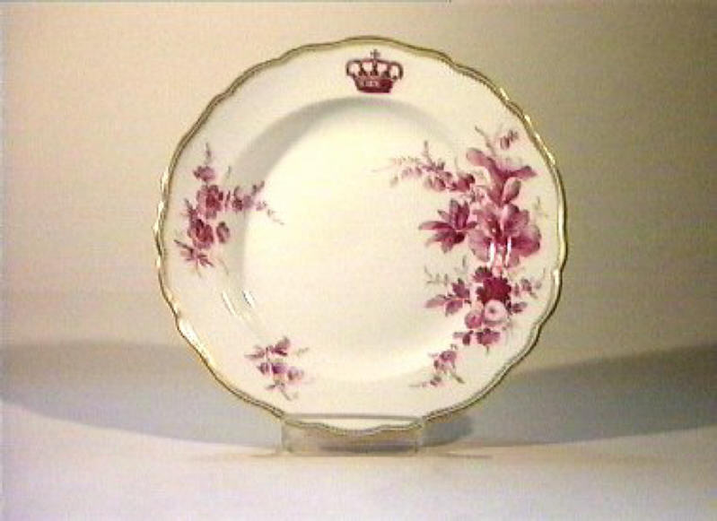 motivi decorativi floreali (piatto) - manifattura di Meissen (sec. XIX)