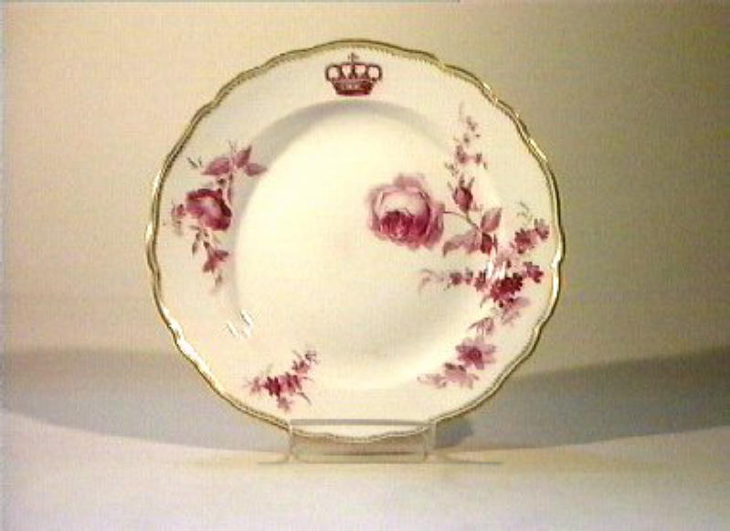 motivi decorativi floreali (piatto) - manifattura di Meissen (sec. XIX)