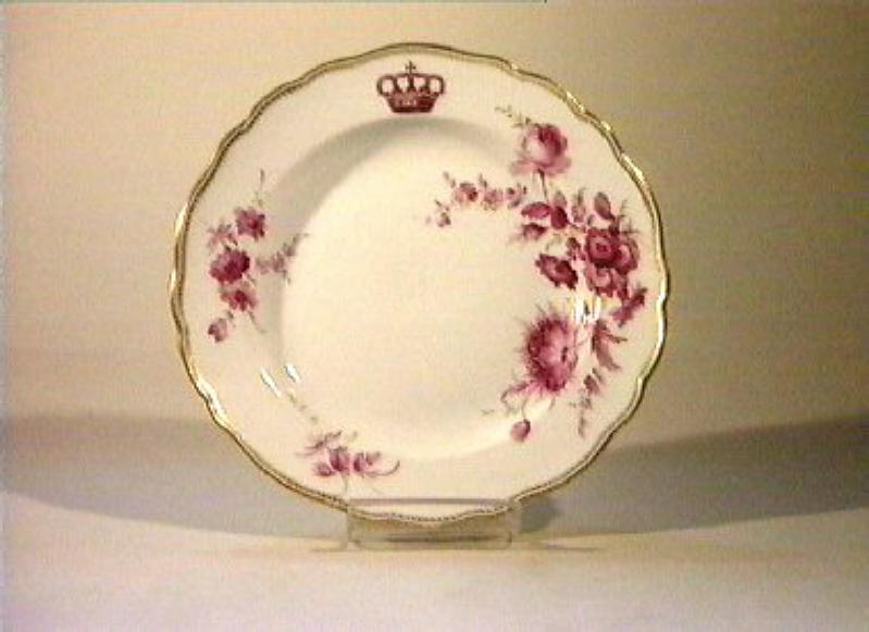 motivi decorativi floreali (piatto) - manifattura di Meissen (sec. XIX)