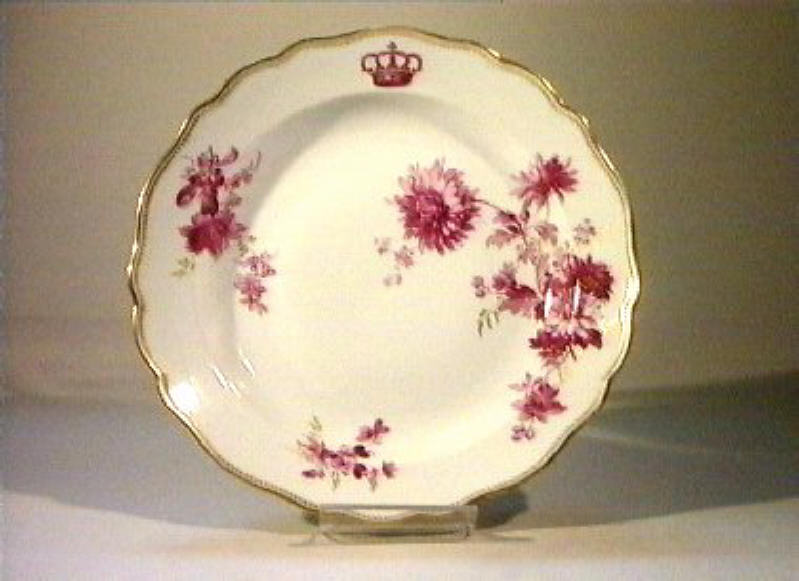 motivi decorativi floreali (piatto da portata) - manifattura di Meissen (sec. XIX)