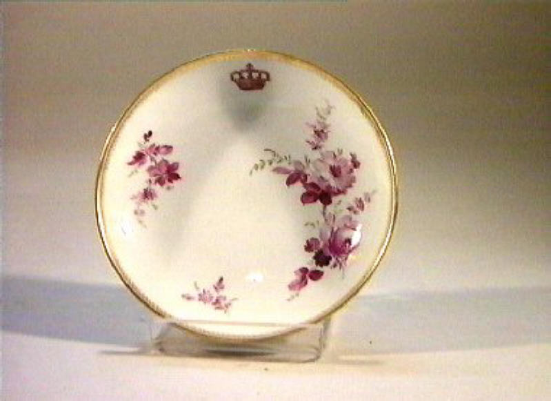 motivi decorativi floreali (piattino) - manifattura di Meissen (sec. XIX)