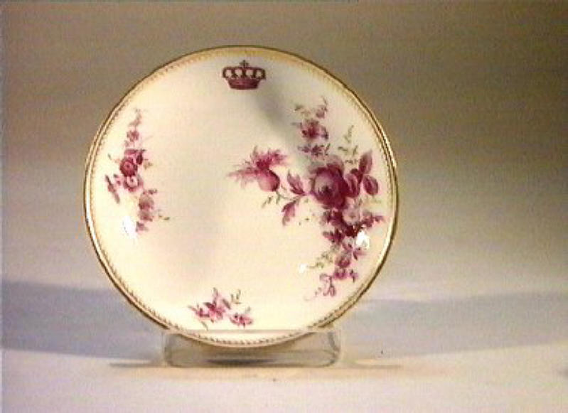 motivi decorativi floreali (piattino) - manifattura di Meissen (sec. XIX)