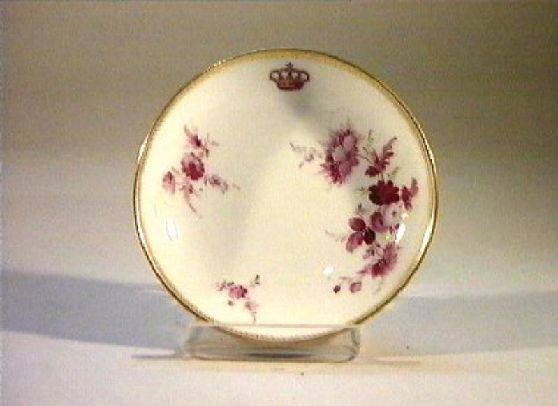 motivi decorativi floreali (piattino) - manifattura di Meissen (sec. XIX)