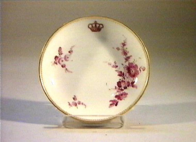 motivi decorativi floreali (piattino) - manifattura di Meissen (sec. XIX)