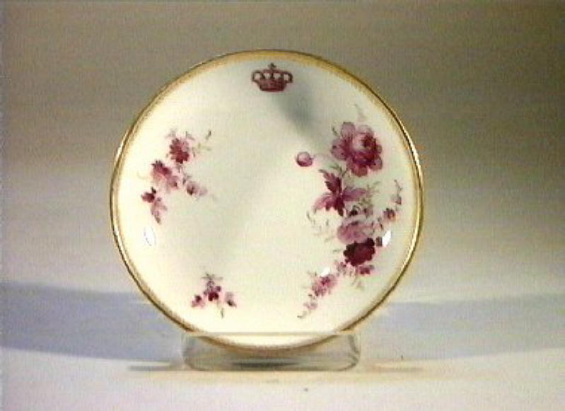 motivi decorativi floreali (piattino) - manifattura di Meissen (sec. XIX)