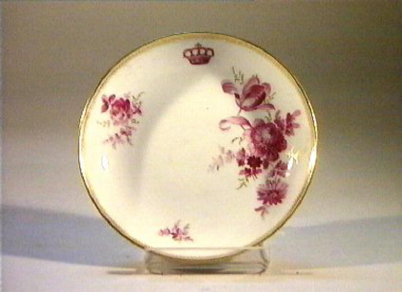 motivi decorativi floreali (piattino) - manifattura di Meissen (sec. XIX)