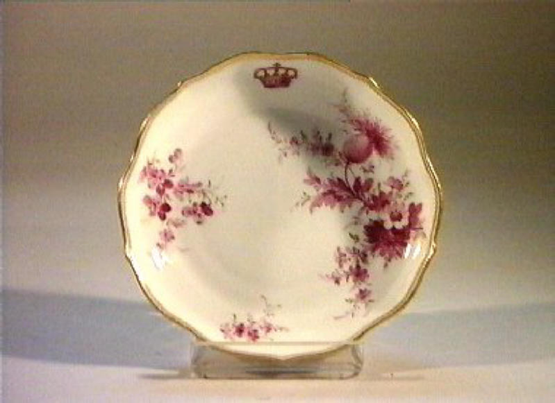 motivi decorativi floreali (piattino) - manifattura di Meissen (sec. XIX)