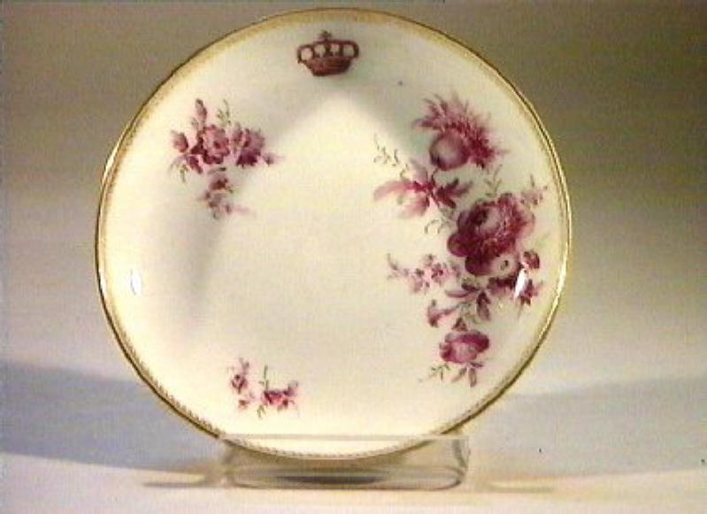 motivi decorativi floreali (piattino) - manifattura di Meissen (sec. XIX)