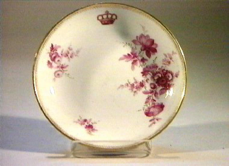 motivi decorativi floreali (piattino) - manifattura di Meissen (sec. XIX)