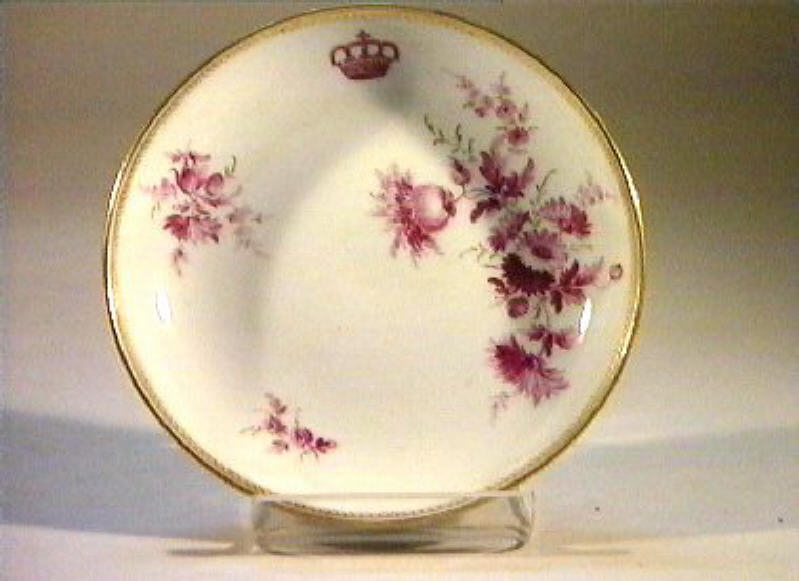 motivi decorativi floreali (piattino) - manifattura di Meissen (sec. XIX)