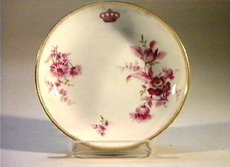motivi decorativi floreali (piattino) - manifattura di Meissen (sec. XIX)