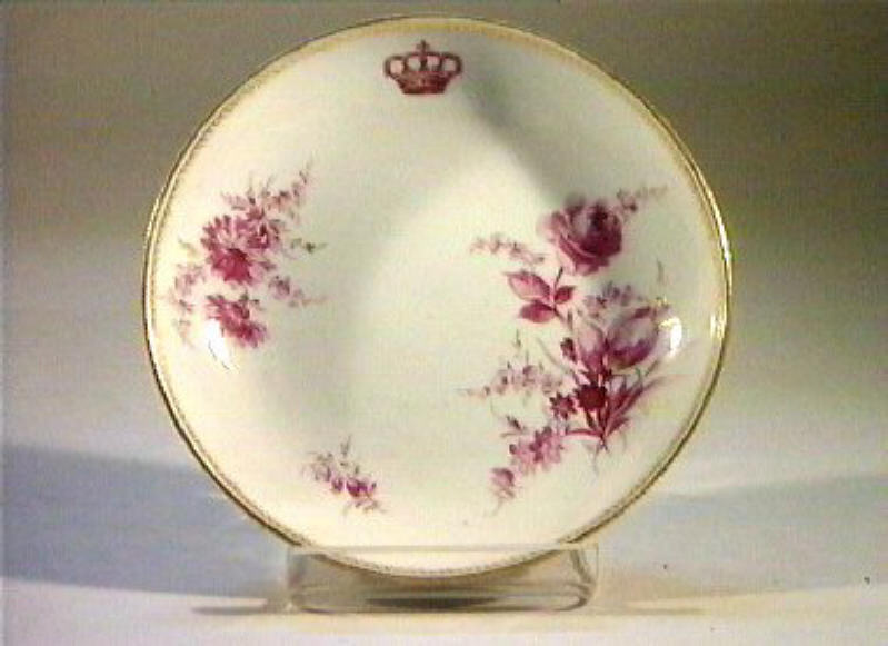 motivi decorativi floreali (piattino) - manifattura di Meissen (sec. XIX)