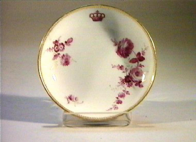 motivi decorativi floreali (piattino) - manifattura di Meissen (sec. XIX)